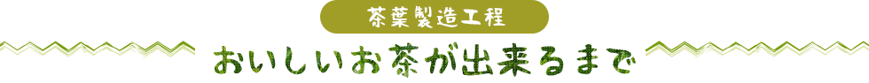 茶葉製造工程「おいしいお茶ができるまで」